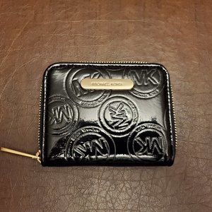 Michael Kors small zip, genuine leather wallet